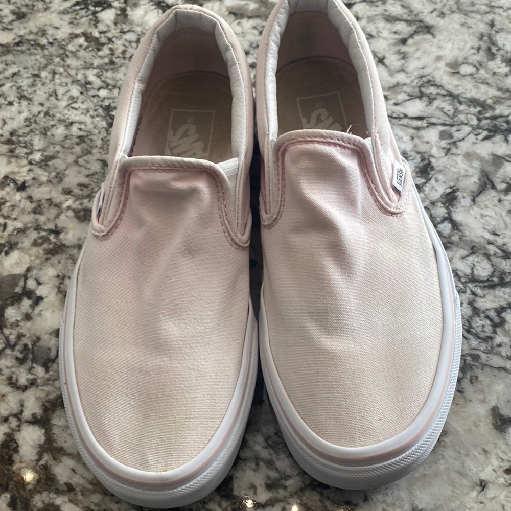 Woman’s Pink Vans Slip Ons 7